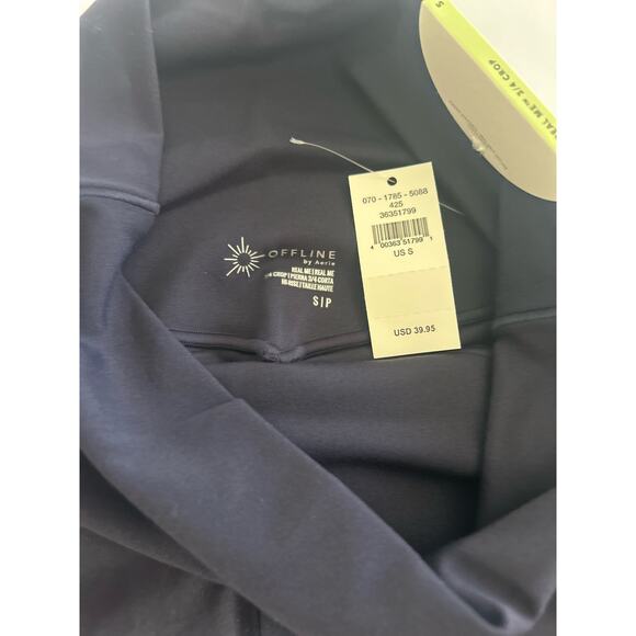 Aerie American Eagle Offline Real Me 3/4 Crop Leggings Blue Sz S NWT Retail $40 - Picture 5 of 8